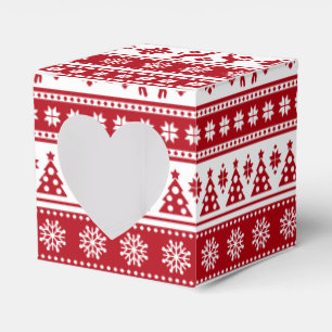 Christmas Holiday Nordic Pattern Cosy Favour Box