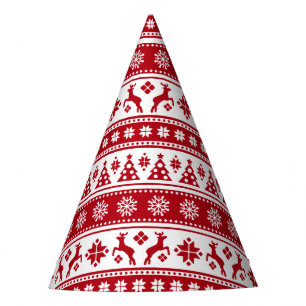 Christmas Holiday Nordic Pattern Cosy Party Hat
