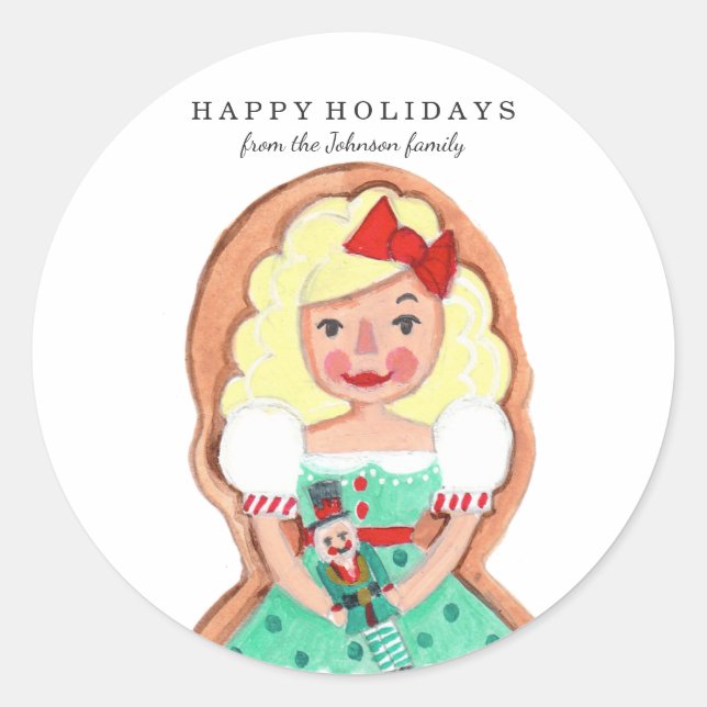 Christmas Holiday Nutcracker Clara | Sticker (Front)