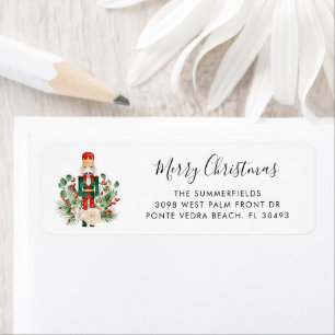 Christmas Holiday Nutcracker Family Return Address