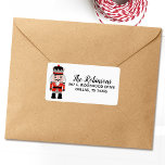 Christmas Holiday Nutcracker Return Address Label<br><div class="desc">Cute Christmas nutcracker large return address labels. A fun label for your Christmas Cards. Designed for you by Blackberry Boulevard.</div>