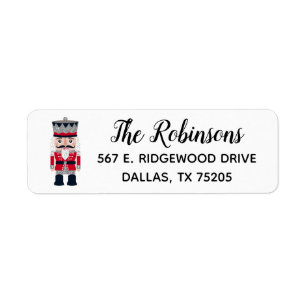 Christmas Holiday Nutcracker Return Address Label