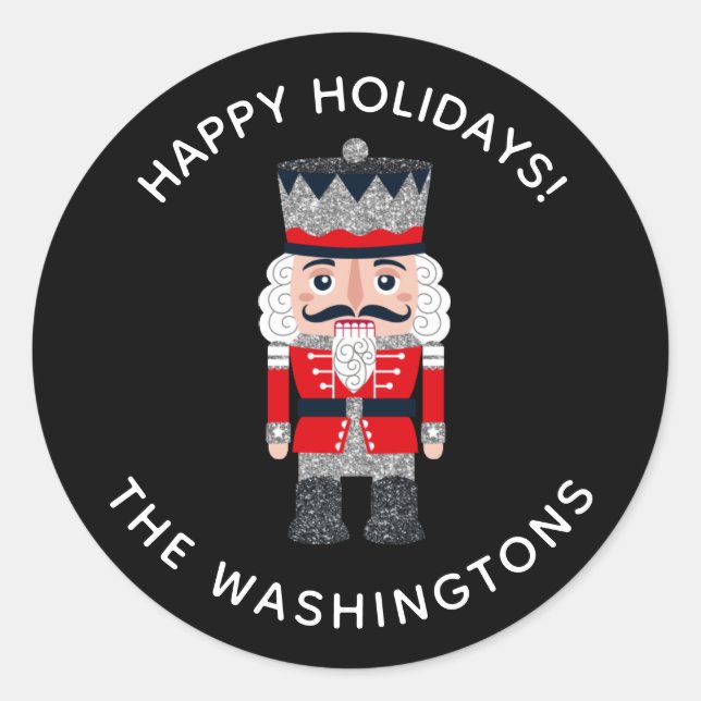 Christmas Holiday Nutcracker Sticker (Front)
