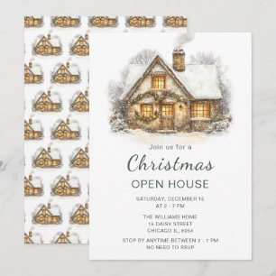 Christmas Holiday Open House Invitation