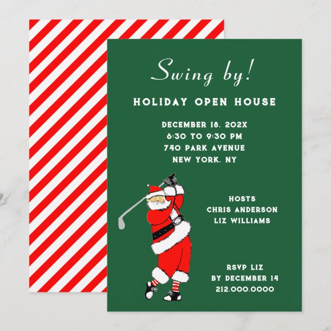 Christmas Holiday Open House Invitations (Front/Back)
