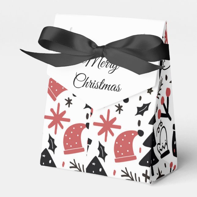Christmas Holiday Ornament Favour Box (Front Side)