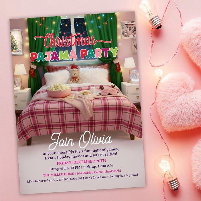 Christmas Holiday Pajama Party Invitation (Creator Uploaded)