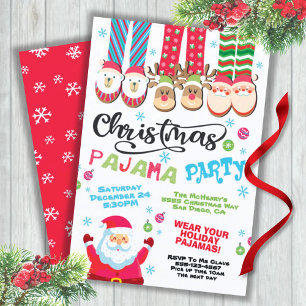 Christmas Holiday Pajama Party Invitation