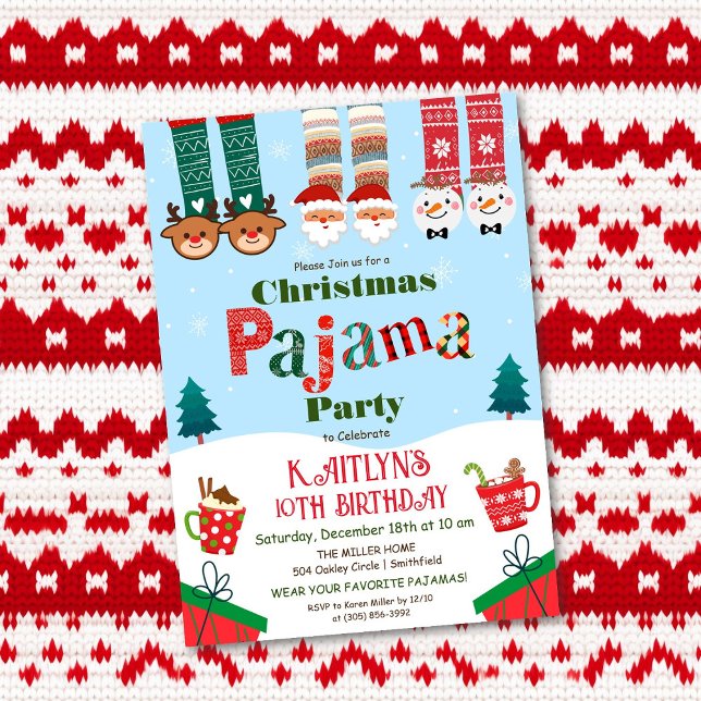 Christmas Holiday Pajama Party Invitation (Creator Uploaded)