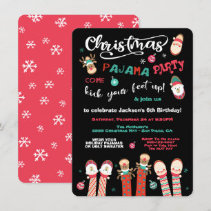 Christmas Holiday Pajama Party Invitation