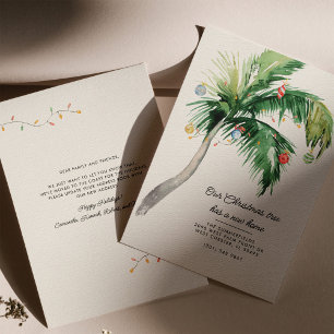 Christmas Holiday Palm Tree Coastal Moving Announcement