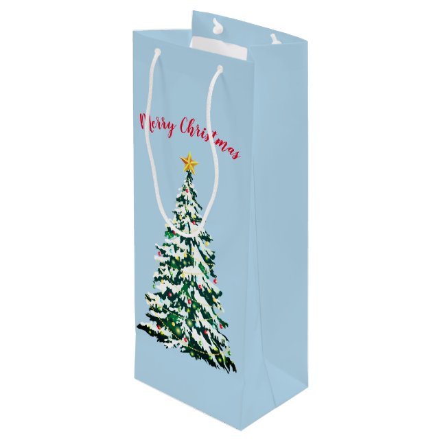 Christmas Holiday Paper Gift Bag (Back Angled)