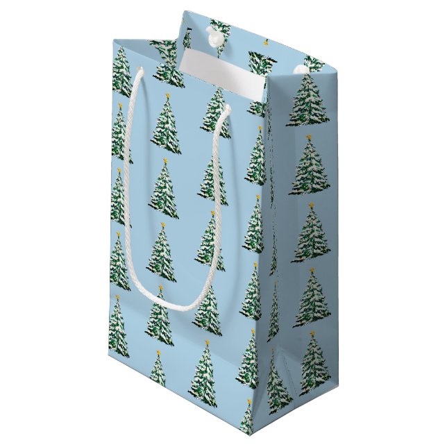 Christmas Holiday Paper Gift Bag (Front Angled)