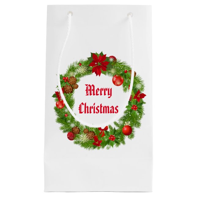 Christmas Holiday Paper Gift Bag (Front)