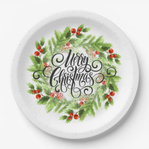 Christmas Holiday Paper Plates