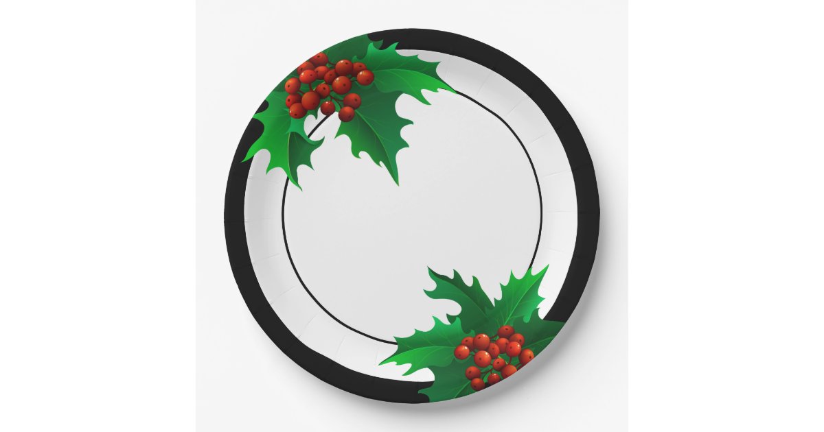 Christmas Holiday Paper Plates | Zazzle.co.uk