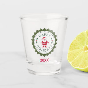 Christmas Holiday Party Cute Cartoon Santa Shot Glass