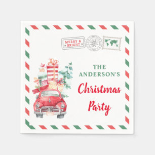 Christmas Holiday Party Dinner Home Table Cocktail Napkin