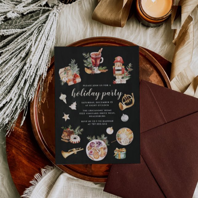  Christmas Holiday Party Festive Nutcracker Dinner Invitation (Creator Uploaded)