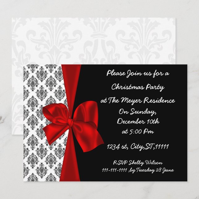 Christmas Holiday party Invitation (Front/Back)