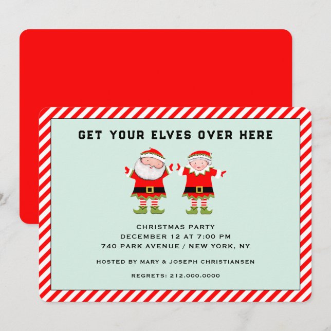 Christmas Holiday Party Invitation (Front/Back)