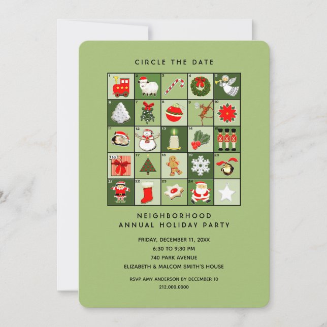 Christmas Holiday Party Invitation (Front)
