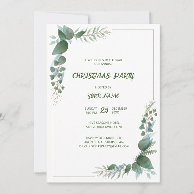 Christmas Holiday Party Invitation (Front)