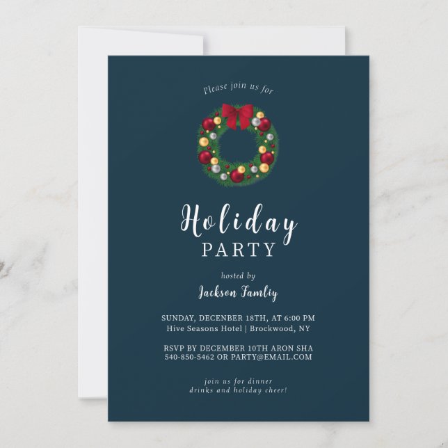 Christmas Holiday Party Invitation (Front)