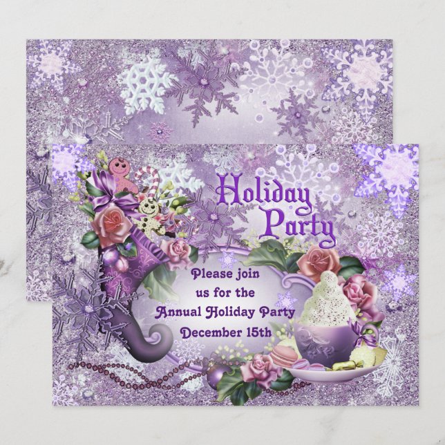 Christmas Holiday Party Invitation (Front/Back)