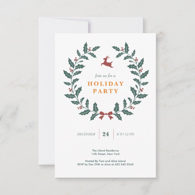 Christmas Holiday Party Invitation (Front)