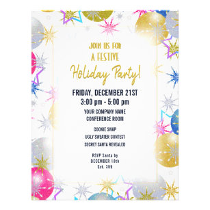 Christmas Holiday Party Invitation Flyer
