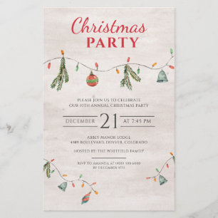 Christmas Holiday Party Invitation Stationery