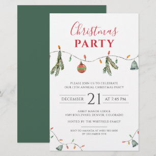 Christmas Holiday Party Invitation Stationery