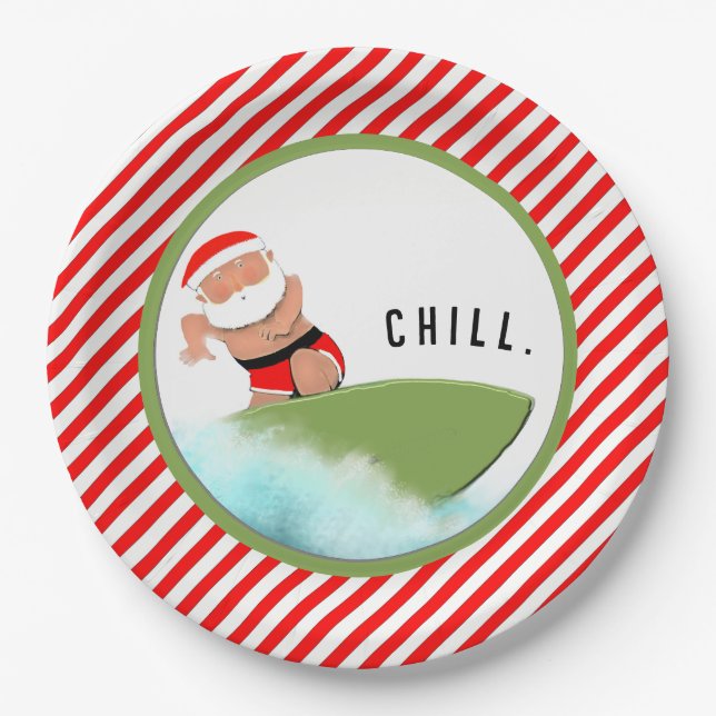 Christmas Holiday Party Paper Plate (Front)