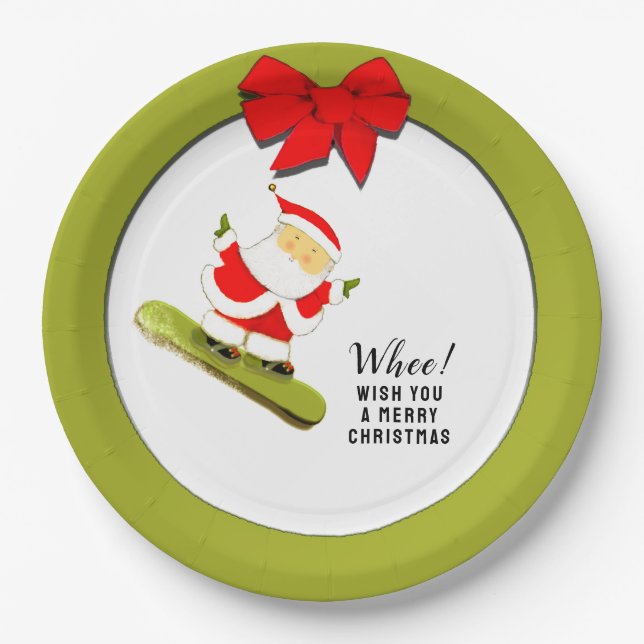 Christmas Holiday Party Paper Plate (Front)
