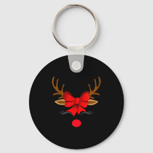 Christmas Holiday Party Santa Claus Rudolph The Re Key Ring