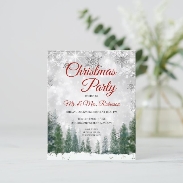 Christmas Holiday Party Silver Winter Wonderland  (Standing Front)