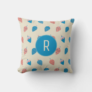 Christmas Holiday Pattern Custom Monogram Cushion