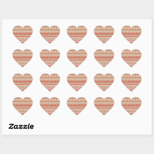 Christmas Holiday pattern Heart Sticker