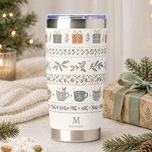 Christmas Holiday Pattern Monogram
