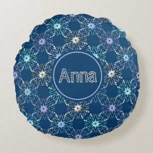 christmas holiday pattern. text.  round cushion