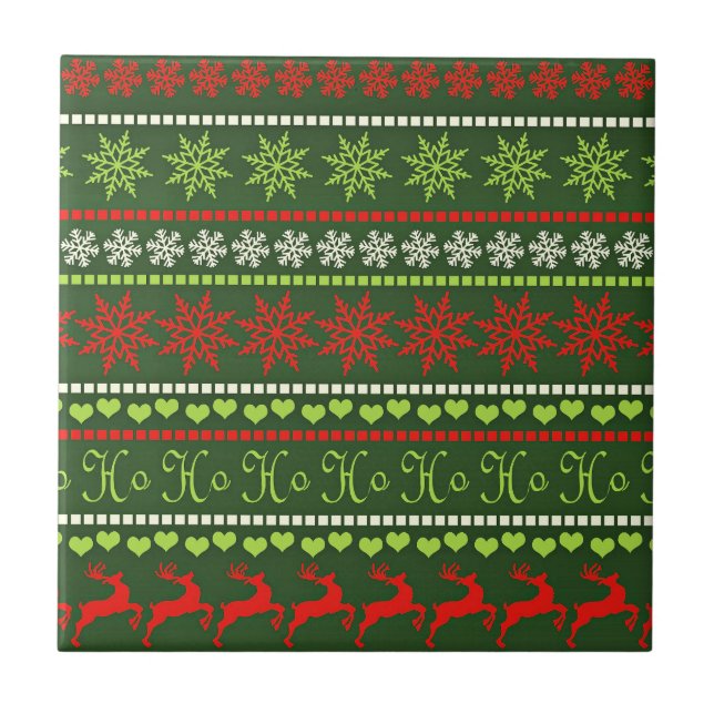 Christmas Holiday Pattern Tile (Front)
