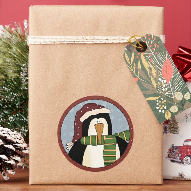 Christmas Holiday penguin sticker (Holiday)