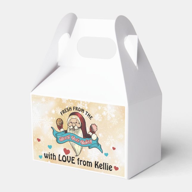Christmas holiday personalised cookie treat box (Front Side)