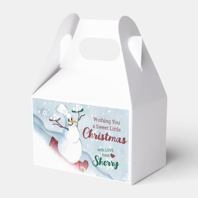 Christmas holiday personalised cookie treat box (Back Side)