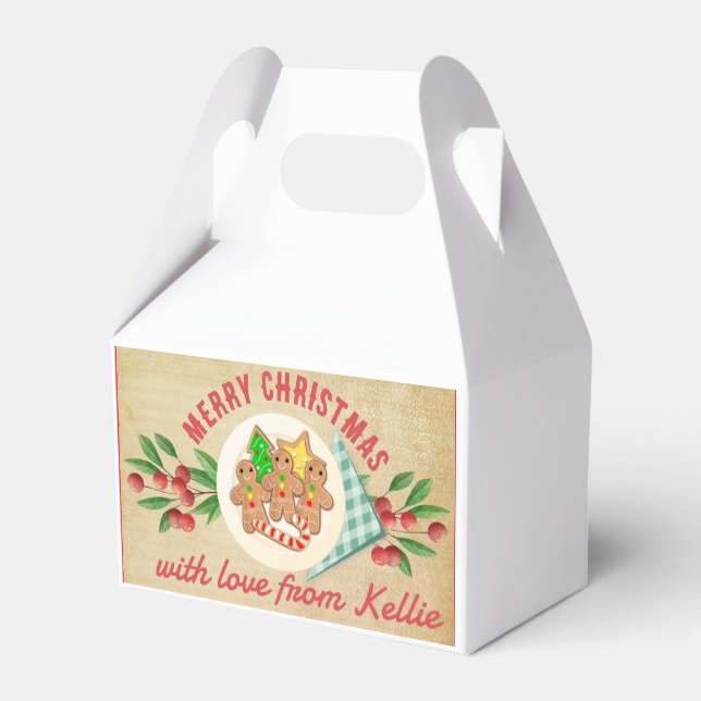 Christmas holiday personalised cookie treat box (Back Side)