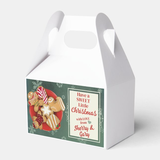Christmas holiday personalised cookie treat box (Front Side)