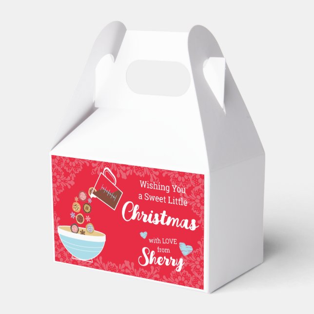 Christmas holiday personalised cookie treat box (Back Side)
