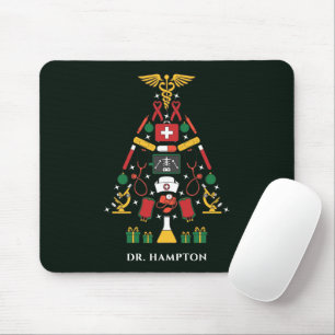 Christmas Holiday Personalised Medic Doctor Nurse Mouse Mat