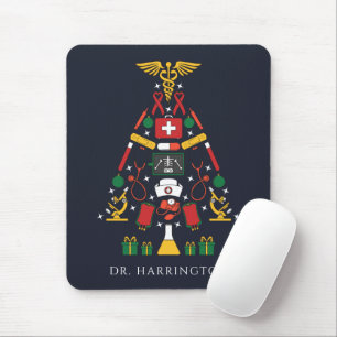 Christmas Holiday Personalised Medical Doctor Mouse Mat